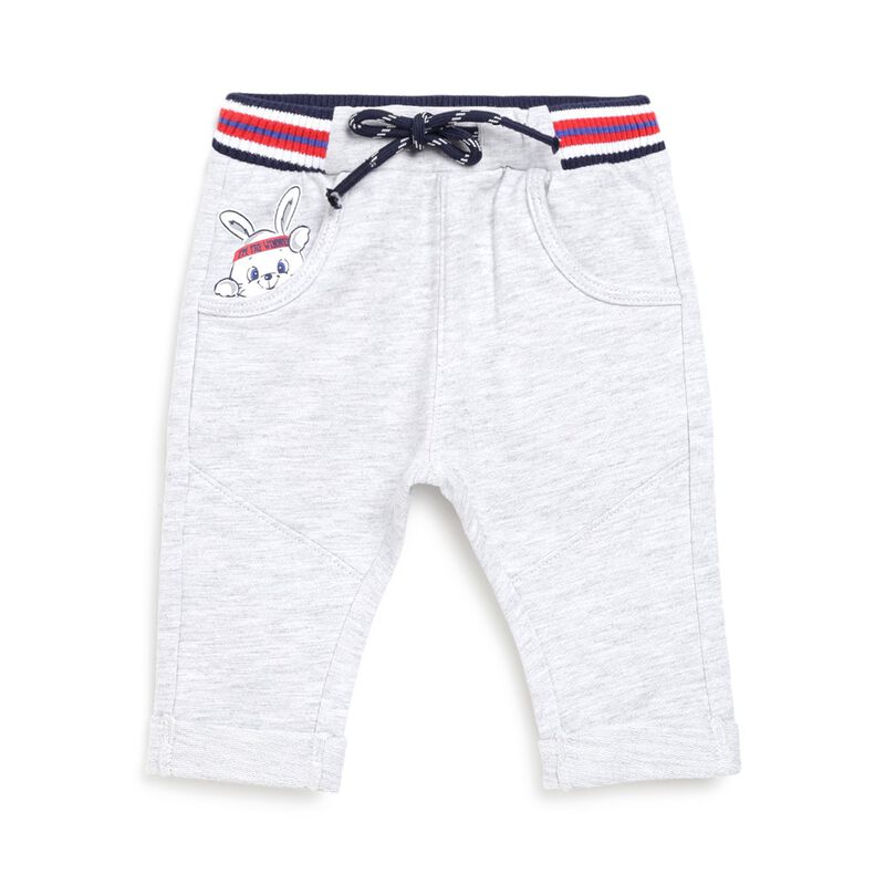 Boys Light Grey Long Knitted Trousers image number null